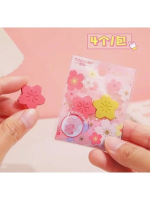 3lü Yıldızlı Çiçekli Mini Silgi Seti Okul Öncesi Sevimli Hediyelik 1ADET