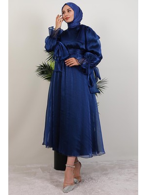 Mişa Tesettür Elbise Lacivert