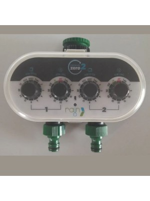Rain Pressure Zero Musluk Tipi Zamanlayıcı Çift Çıkışlı Bahçe Sulama Kontrol Cihazı
