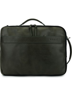 Bruno Rossi Bag Erkek Hakiki Deri Yeşil Sırt Çantası 1048 331 Erk Canta SK24-25 Verde