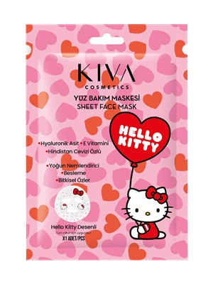 Hello Kitty Yüz Bakım Maskesi 25 G Nemlendirici Yatıştırıcı Etkili Kağıt Maske Genç Kızlar İçin
