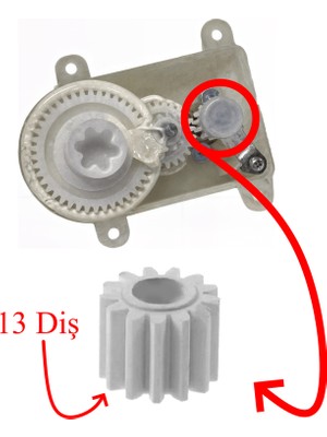 Cvs Uyumlu Dn 1274 Mono Maxi Blender Hazne Kapağı Küçük Mil Dişlisi - Kısa Mile Takılan