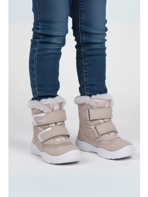 Superfit Crystal Çocuk Su Geçirmez Gore-Tex Bot Bantlı Bağlama Bej Renkli Rahat Taban
