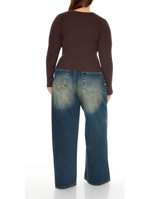 F21 Plus Size Mide-Rise Jean Pantolon