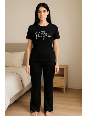 Kadın Yarım Kol Ispanyol Paça Pijama Takımı