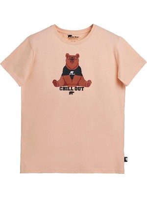 Caleb Pembe Baskılı Çocuk Tişört