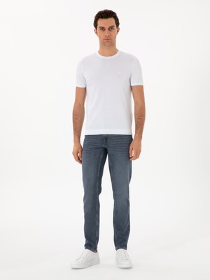 Cacharel Erkek Koyu Lacivert Slim Fit Pamuklu Jean Pantolon 50298879-VR100