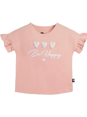 Pixie Pembe Baskılı Kız Çocuk Tişört