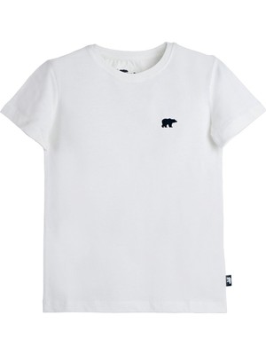 Solid Beyaz Basic Çocuk Tişört