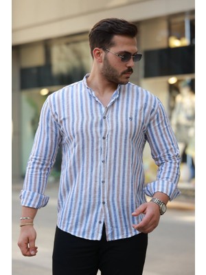 Erkek Hakim Yaka Çok Renkli Gömlek