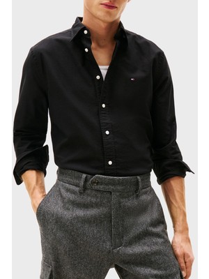 Tommy Hilfiger % 100 Pamuk Regular Fit Uzun Kollu Logolu Gömlek Erkek Gömlek MW0MW35774 0gj