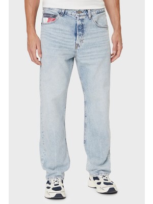 Tommy Jeans % 100 Pamuk Regular Straight Normal Bel Düz Paça Jeans Erkek Kot Pantolon DM0DM21226 1A5