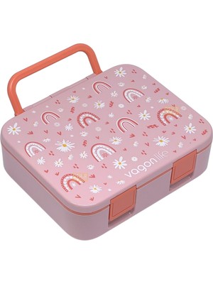 Vagonlife Bento 1000ML Lunchbox Yeni Koleksiyon Tek Katlı 3 Bölmeli Abs Plastik Çocuk Sefer Tası Yemek Kutusu