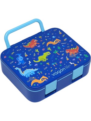 Vagonlife Bento 1000ML Lunchbox Yeni Koleksiyon Tek Katlı 3 Bölmeli Abs Plastik Çocuk Sefer Tası Yemek Kutusu