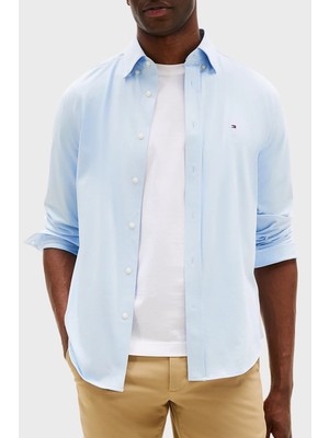 Tommy Hilfiger Pamuklu Regular Fit Düğmeli Yaka Uzun Kollu Gömlek Erkek Gömlek MW0MW39418 C1O