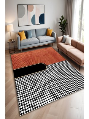 Dijital Baskı Modern Dekoratif Kaymaz Taban Makinada Yıkanabilir Salon Mutfak ve Yolluk Halısı