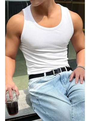 Wove Paket Slim Fit Esnek Likralı Fitilli Nefes Alabilen Kolsuz Sporcu Atlet