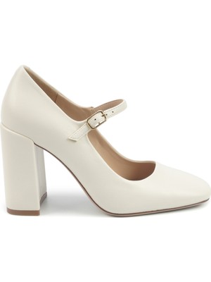 Nine West Edgar 5pr Kırık Beyaz Kadın Topuklu Ayakkabı