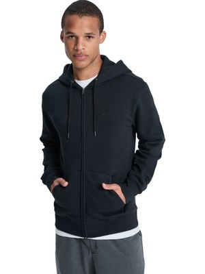 Quiksilver Salt Water Zip Erkek Siyah Sweatshirt
