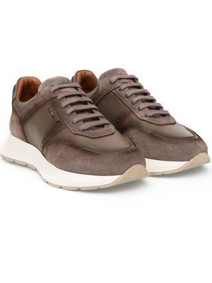Cacharel Erkek Kahverengi Eva Taban %100 Deri Sneaker Ayakkabı 50312358-VR029