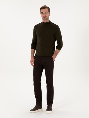 Cacharel Pantolon Kahverengi Slim Fit Pamuk Karışımlı Günlük Kullanım 50311720 VR084