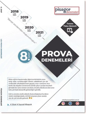 Pisagor 8. Sınıf 4' Lü Deneme Seti Sayısal-Sözel 8 Fasikül