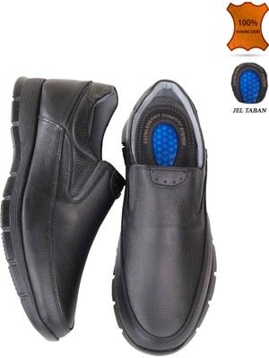 Vojo U2 Bağcıksız Erkek Kışlık Ayakkabı Hakiki Deri Ortopedik Taban Kalın Tabanlı Tasarım