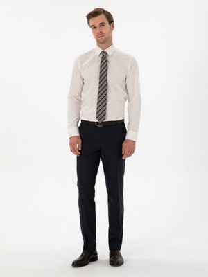 Cacharel Erkek Ekru Slim Fit % 100 Pamuk Gömlek 50311639-VR019
