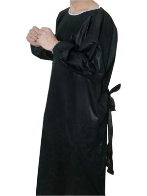 Tek Kullanımlık Siyah Cerrahi Hekim Önlüğü 10 adet