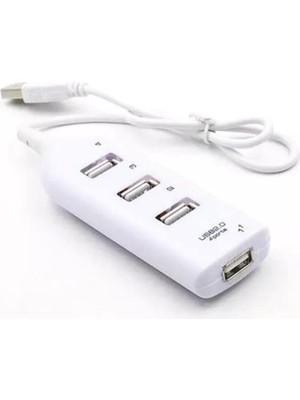 4 Port USB Çoğaltıcı Çoklayıcı Hub USB 2.0 Çoklama Pc Laptop - Beyaz