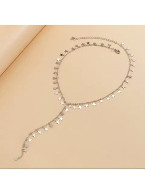 Zarif Yıldız Zincirli Kadın Kolye ile Işıltınızı Yansıtın