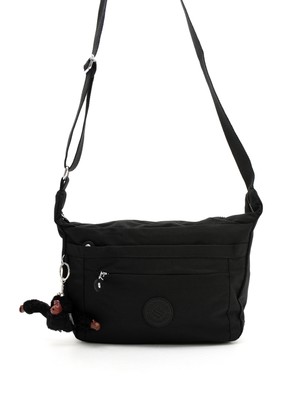 Çok Cepli Çapraz Askılı Kadın Omuz Çantası Orta Boy Günlük HV3046 Siyah