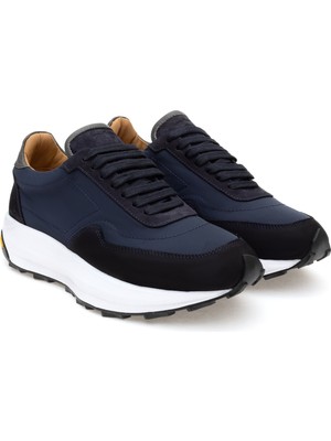 Cacharel Erkek Lacivert %100 Deri Vibram Taban Sneaker Ayakkabı 50302456-VR033