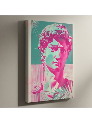 David Heykeli Soyut Sanat Tablosu