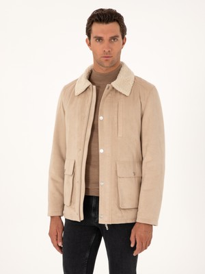 Cacharel Erkek Bej Suni Deri Mont 50308710-VR011