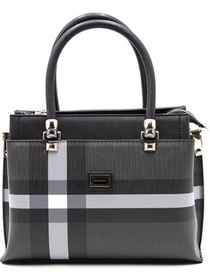 Silver Polo Silver  Polo Kadın El Çantası Koyu Siyah - Mat Siyah NV826