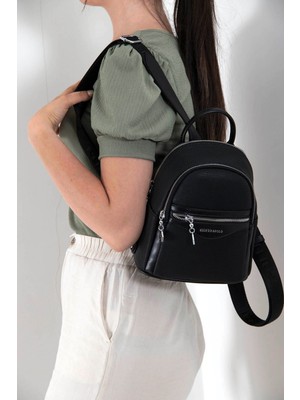 Silver & Polo Siyah - Siyah SP983 Kadın Sırt Çantası