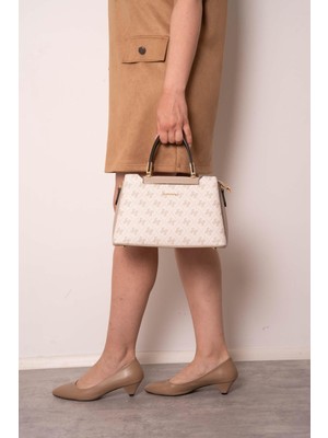 Silver Polo Kadın El Çantası Bej - Kum SP913