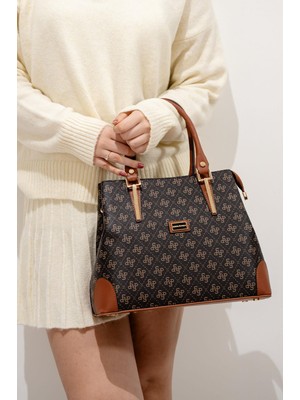 Silver Polo Kadın El Çantası Kahve Sarı  - Taba SP667