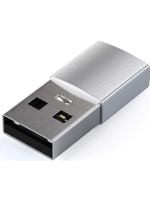 Usb-C To USB 3.0 Adaptör | Type-C Dişi - USB 3.0 Erkek Dönüştürücü | Yüksek Hızlı Data ve Şarj | Tak-Çalıştır | Telefon, Tablet, Laptop Uyumlu Gümüş