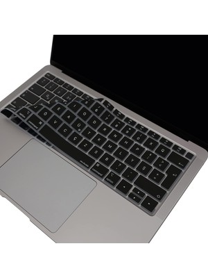 Laptop Macbook Air M1 Klavye Kılıfı F-Türkçe Daktilotip A1932 A2179 A2337 ile Uyumlusiyah