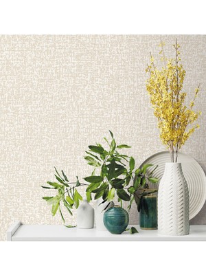 Krem Rengi Modern Düz Desen Duvar Silinebilir Kağıdı, 16,5 M²- Roka 23109-4