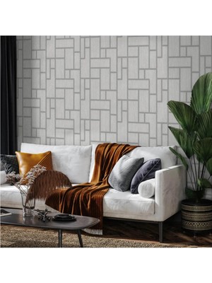 Geometrik Desenli Duvar Kağıdı 16,5 M², Silinebilir  - Roka 23108-1