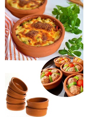 6'lı Toprak Güveç Seti, Sütlaç ve Kâse ile Şık ve Doğal Mutfak Takımı