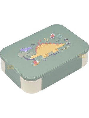 Vagonlife Bento 900ML Lunchbox Yeni Koleksiyon Tek Katlı 2 Bölmeli Pp Plastik Çocuk Sefer Tası Yemek Kutusu