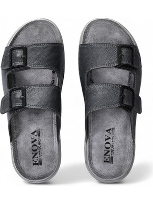 Enova Gün Boyu Rahatlık Sunan, Şık ve Dayanıklı Erkek suni deri Terliği