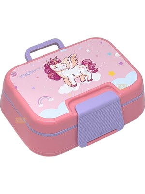 Vagonlife Bento 1030ML Lunchbox Yeni Koleksiyon Tek Katlı 3 Bölmeli Pp Plastik Sefer Tası Yemek Kutusu