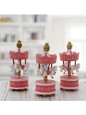 Mini Atlı Karınca Pembe 6lı Set Nostaljik El Yapımı Hediyelik Süs Eşya
