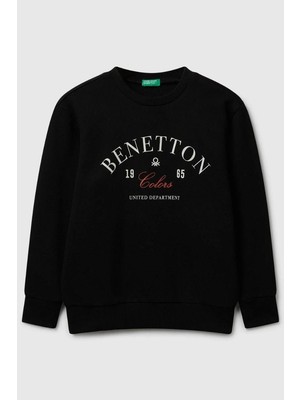 United Colors Of Benetton Erkek Çocuk 3J68C10PZ-25K  Sweatshirt Siyah