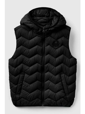United Colors Of Benetton Erkek Çocuk 2TWDCJ00R-25K Yelek Siyah
